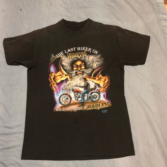 Harley-Davidson Other - Vintage vintage 3-D emblem Harley Davidson rare T-shirt size L